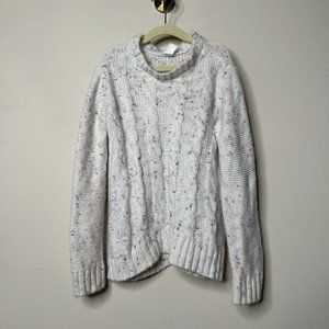 Oshkosh Confetti Cable Knit Sweater Girls Size 8/8A